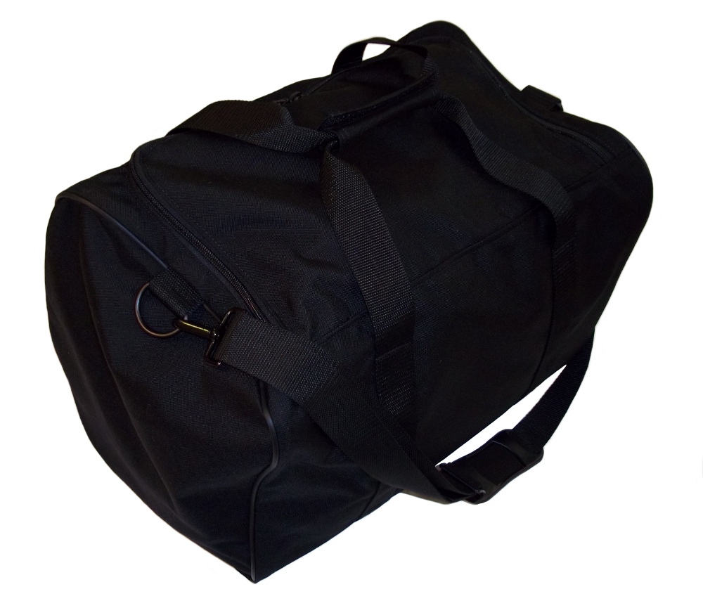 plain black gym bag